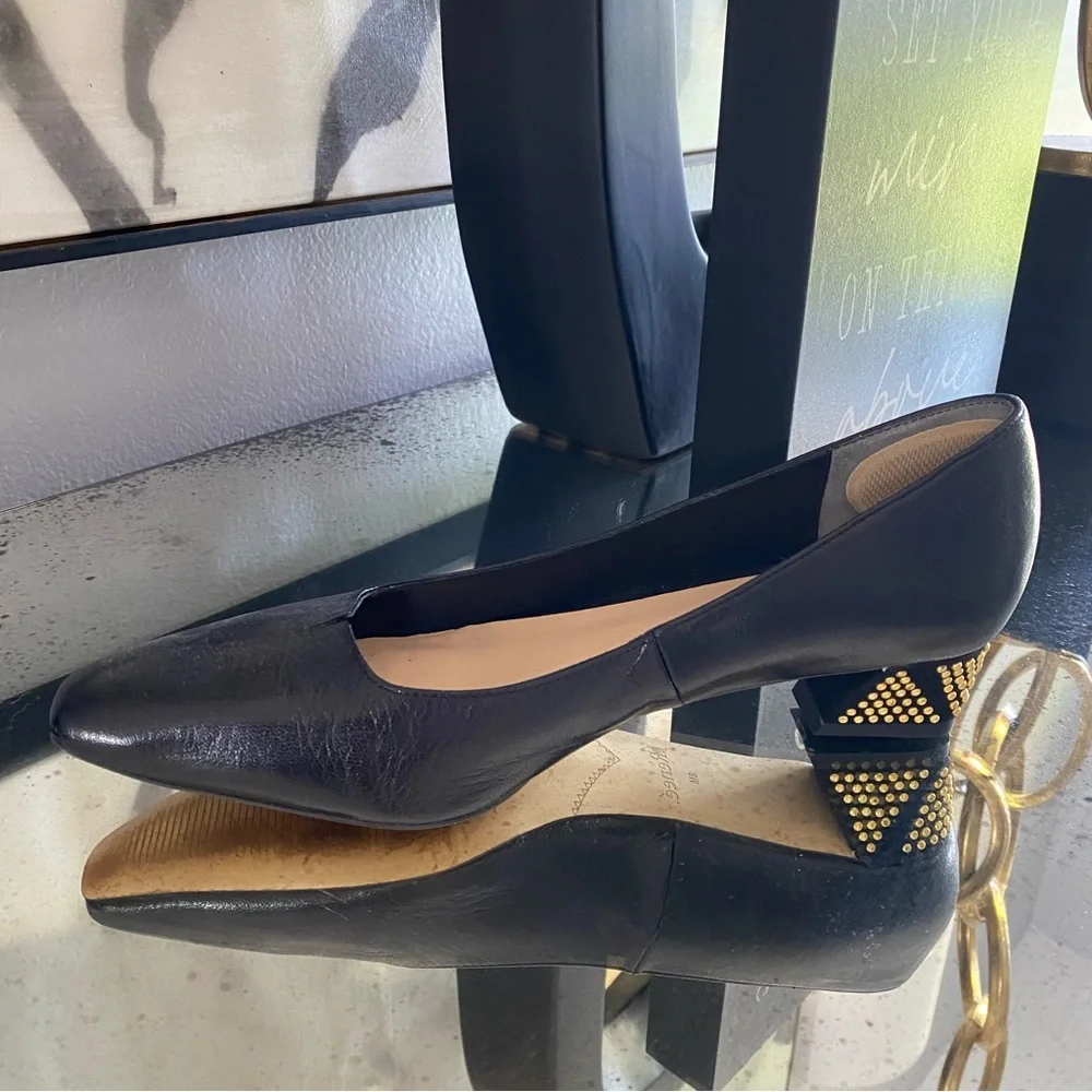 J. Renee Black Heels with Gold Bead Accents - Picture 5 of 8